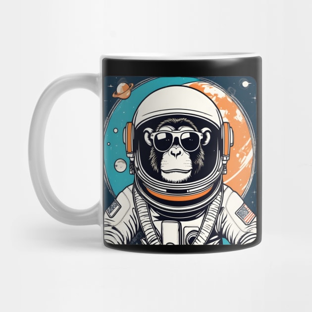 astronaut monkey with sunglasses by Majkel&Majkel